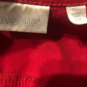 Red denim jacket/18/20; Avenue